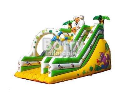Summer Water Game Inflatable Tiger Slide For Rental Business BY-DS-064